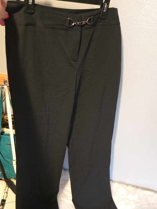 Style & Co. Pants - Style & Co. Black Dress Trousers with Metal Bit Detail